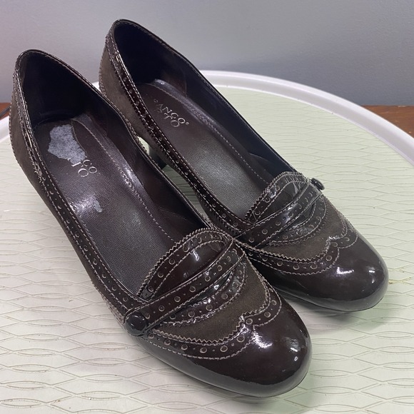 Franco Sarto Women Loafer Heels Brown Slip On Shoes Sz.9M See Pics 1 Shoe Peelin - Picture 1 of 13
